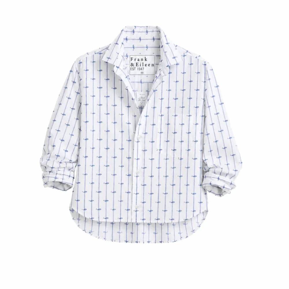NEW FRANK & EILEEN women's silvio top in stripe whale